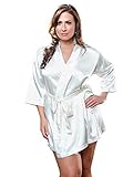 iCollection Women's Plus-Size Satin Robe