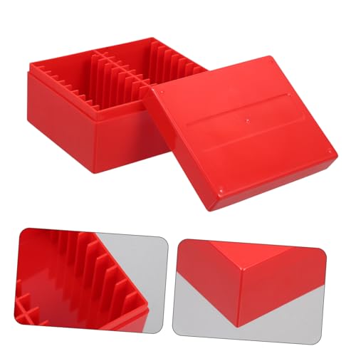 Caja compacta roja para almacenar monedas y joyas miniatura 7