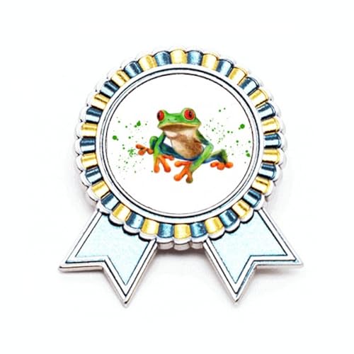 Broche grenouilles vertes pour masquer un accroc et personnaliser vos vestes