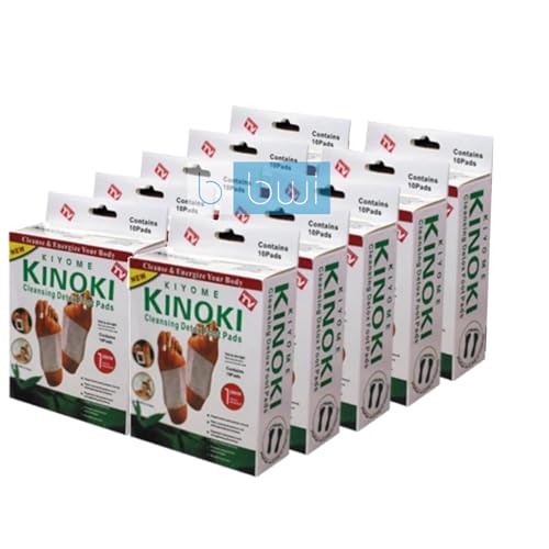 100 Parches Detox para Pies Kinoki - Parches de Hierbas 100% Naturales Chinas para Detox, Ayuda a eliminar Toxinas brindando un bienestar en general - Relájate...