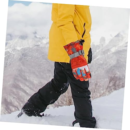GALPADA 1 Par luvas de esqui luvas impermeáveis ​​de inverno luvas de Inverno luvas de neve luvas de