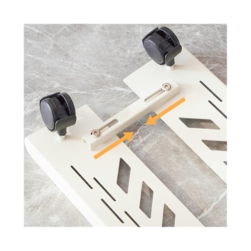 Soporte móvil ajustable para torre de computadora, soporte para CPU con ruedas giratorias, soporte para chasis de PC para juegos u oficina en casa (blanco) miniatura 3
