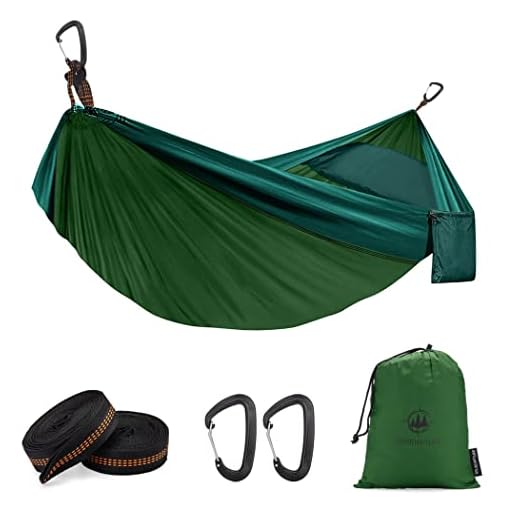 Boundary Life Camping Hammock with Straps Double Tree Hammock Dual Layer for Sleeping pad and Integrated Pillowcase with Adjustable Straps