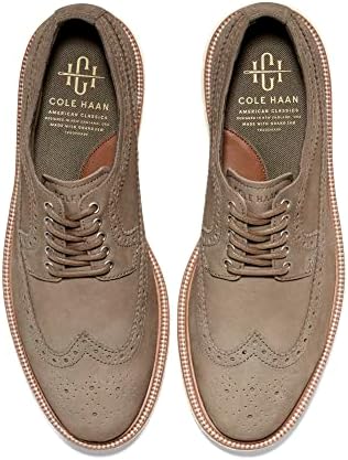 Cole Haan Men's American Classics Longwing Oxford, Stone Gray Nubuck/Alabaster Gleam, 7 | Image 4