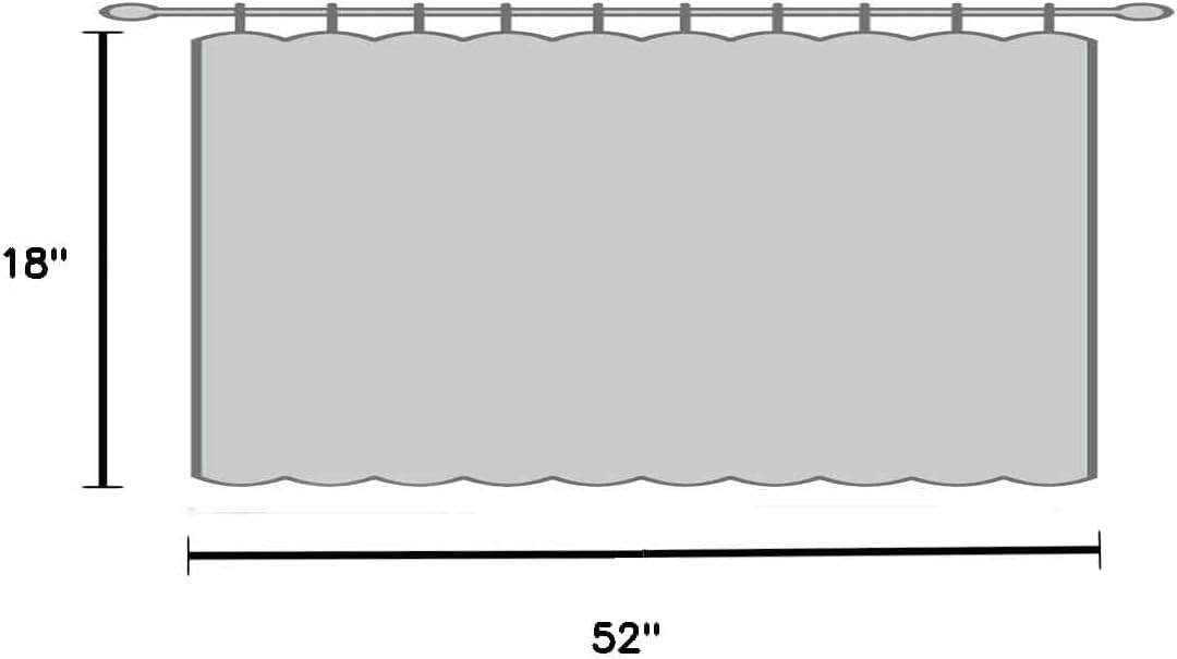 Extra Wide Valance for Window Toppers for Living Room Bedroom Kitchen Rod Pocket Farmhouse Valances Curtain Set, Blue