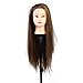 Produktbild Friseur Kopf für Training, 60cm Ballaststoff Haar Perückenkopf Puppenkopf Trainingsköpfe Friseurkopf, Hair Styling Praxis Zubehör, DIY Haare Frisuren Salon Perücke Model