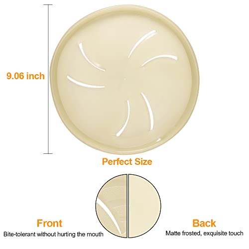 Hongezey Glow-In-The-Dark Dog Flying Discs, Interactive Dog Flyer Toys, Soft Lightweight Dog Catch And Fetch Toys For Medium Large Dogs, Floats In Water & Safe On Teeth, 9 Inch (Large, Glow) #TOP1
