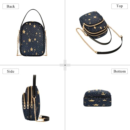 Crossbody Bags Crossbody Purse Chest Bag Sun Moon Stars Witch for Women Trendy4