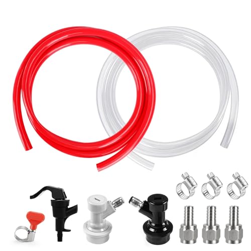 Ball Lock Beer Line and CO2 Gas Line Kit (5 ft each)