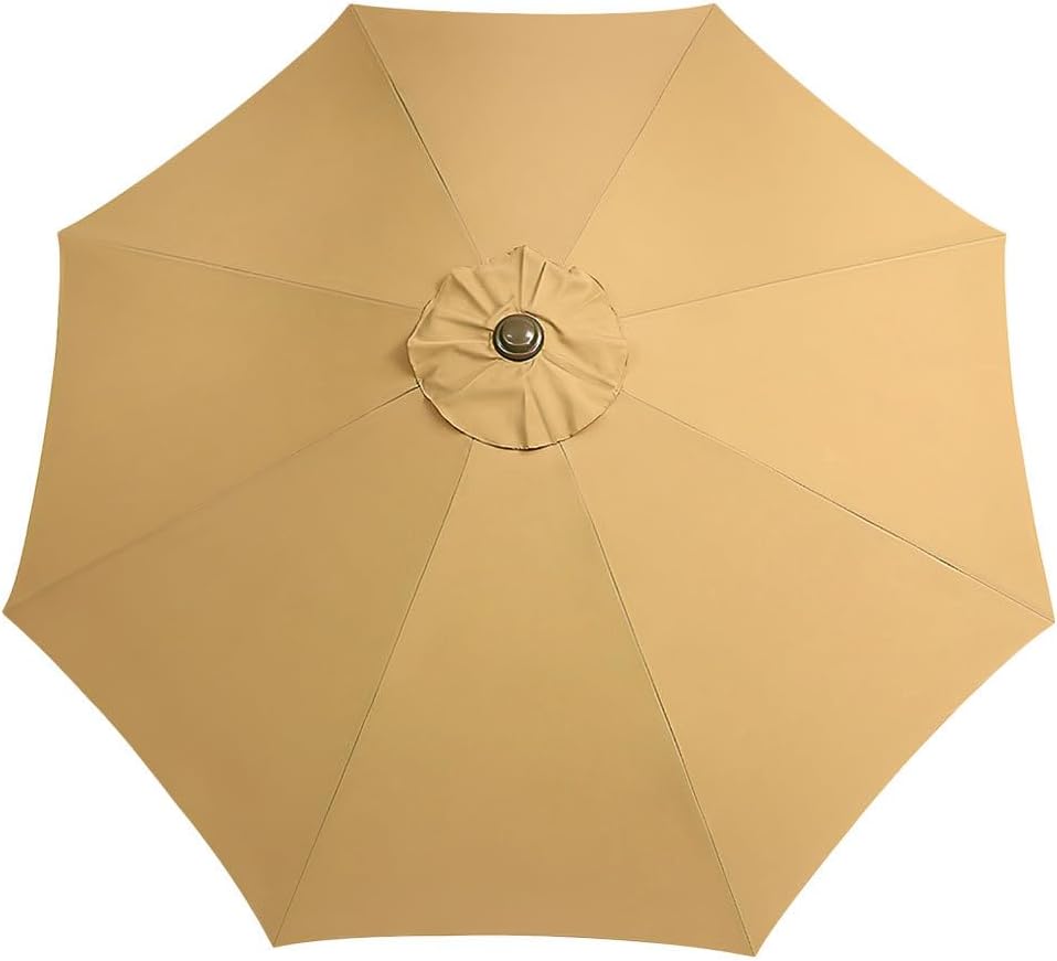Patio Umbrella Replacement Canopy with 8 Ribs 90.39X90.39X0.04in Outdoor Table Market Yard Umbrella Top for Garden Yard Pool
