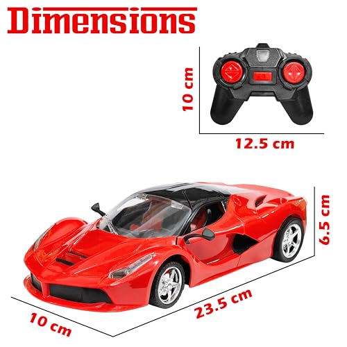 Image of VGRASSP 1:16 Scale Remote Control Supercar Toy for Kids with Electronic Opening Doors - RC Vehicle with Rechargeable Batteries and USB Charging Cable - Birthday Gift - Color As Per Stock