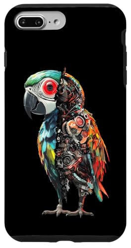 �ʔ����I�E�����{�b�g�������D�ƃT�C�{�[�O�I�E�����{�b�g Robot Parrot Lover Cyborg AI �X�}�z�P�[�X iPhone 7 Plus/8 Plus �p