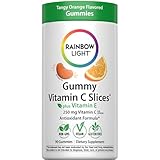 Rainbow Light - Gummy Vitamin C Slices - Chewable 250mg Vitamin C Super Boost with Natural Vitamin E for Antioxidant Protection; Supports Immune System, Skin, and Blood Vessel Health - 90 Count