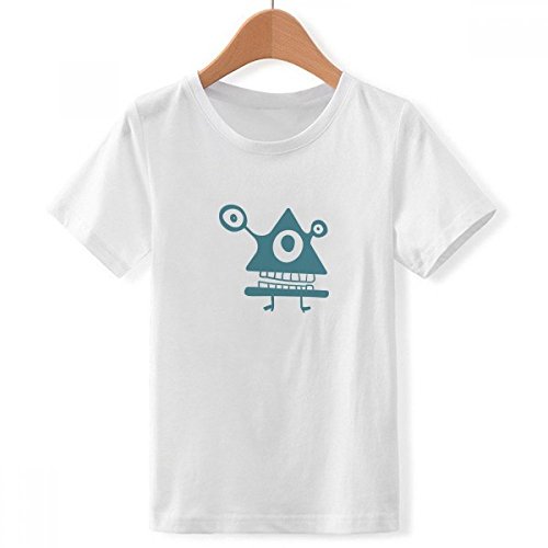 T-Shirt Blanc Garçon Créature Alien de l'Univers à Col Rond DIYthinker