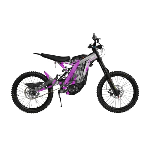 Image of Glossy Glitter Surron Light Bee Graphics Kit Wrap - Grunge Star Magenta - Sur-Ron Skin - Premium 3M Vinyl Protective Wrap Decal Cover - Easy to Apply | Crafted in The USA by MightySkins