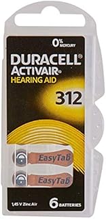 Duracell EasyTab/Activair Type 312 Hearing Aid Batteries Zinc Air P312 PR41 ZL3 Pack of 60