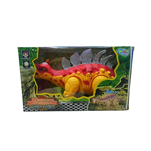 Dinossauro Estegossauro com Som e Luz a Pilha