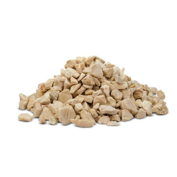 Marmolina natural/Piedra Decorativa/Para exterior o interior 20 kg/Diferentes tonos y tamaños se adapta a diversos proyectos (MARFIL, 12/18 mm)