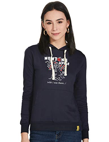 Image of PINACOLADA Womens Printed Navy Blue Sweatshirt (AW15 H W NEW BU S)