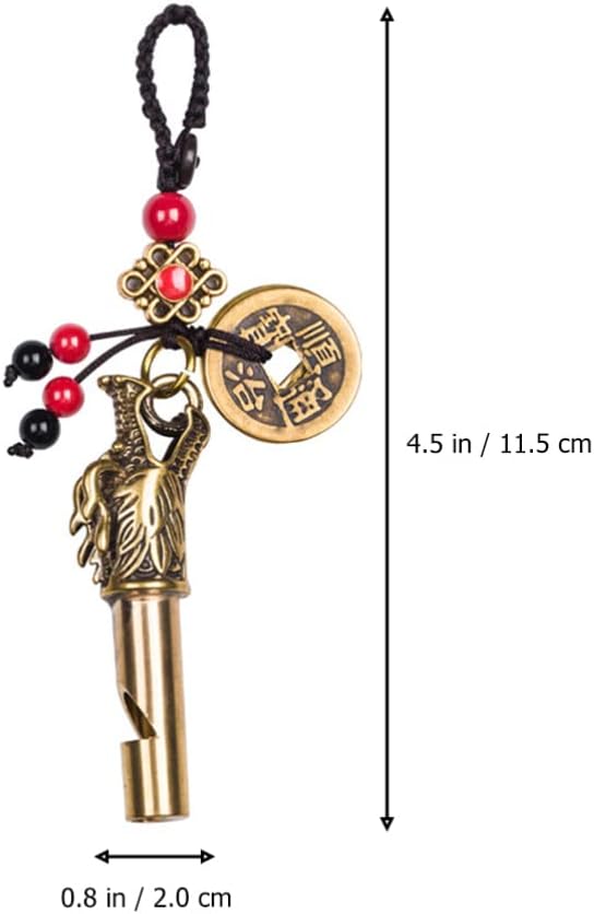 Housoutil Whistle Emergency 3PCS Vintage Brass Whistle, Dragon Head Elegant Pendant Whistle, Emergency Survival Whistle, Loud Survival Keychain Hanging Pendant for Outdoors, Camping, Hiking and Sports : Sports & Outdoors