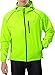 Hugut Men's Cycling Running Rain Jacket Lightweight Waterproof Biking Hiking Windbreaker Raincoat Reflective Packable