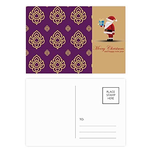 Cartes postales Père Noël Kingdom violettes pour vos vœux en famille