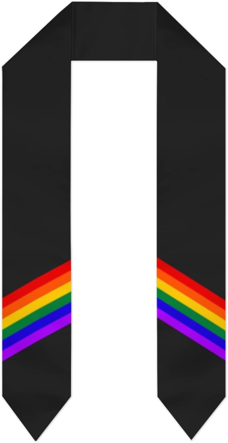 Rainbow Graduation Stole College Graduation Sash LGBT Pride Congratulation Honor Sash Gift