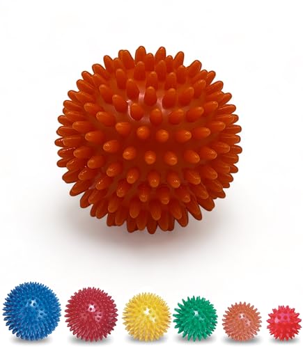 Spiky Massage Ball - 6cm - Plantar Fasciitis Treatment Option - AKA Sensory Balls for Young Children - Trigger Point Massage Spikeball