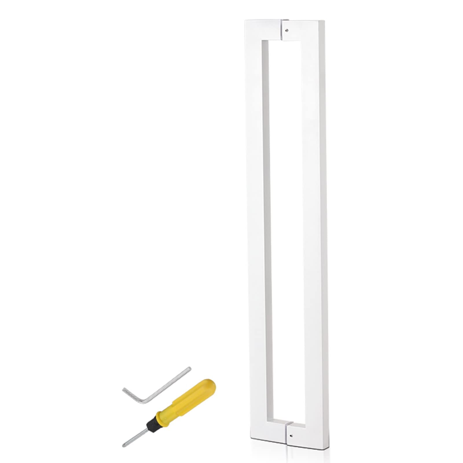 Zmqu Wit Stainless Steel Round Tube Glass Door Handle Multicolor 60-120Cm(,60Cm/24Inch)