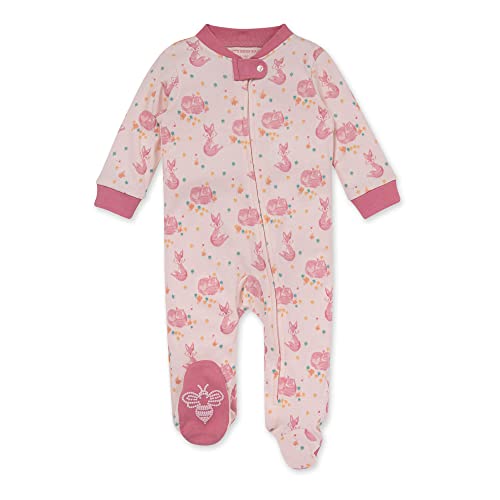 Image of Burt's Bees Baby unisex-baby Sleep & Play, Organic One-piece Romper-jumpsuit Pj, Zip Front Footed Pajama