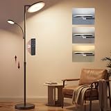 VASAGLE Stehlampe 42W, Deckenfluter Led Dimmbar, drehbarer Lampenkopf