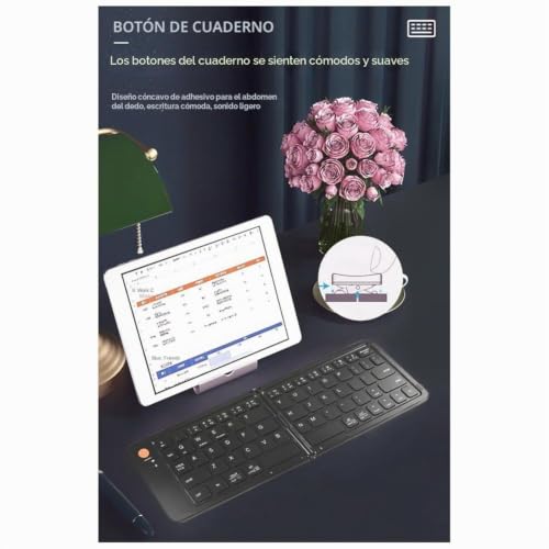 Teclado Bluetooth Plegable ideal para trabajar en cafeterías con tu teléfono Android 4
