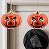 Zasdvn Decorazioni per l'albero di Halloween, ornamenti di zucca di Halloween | Pendenti vintage per appendere Halloween - 3 ornamenti decorativi da appendere con zucca spettrale per albero #2