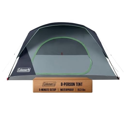 Coleman Skydome Tent with 5 Minute Setup, 2/4/6/8-Person Weatherproof Tent with Rainfly & Carry Bag, 20% More Headroom Than Traditional Canopies
