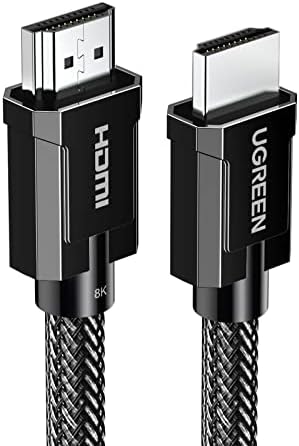 UGREEN HDMI Cable 2.1 8K 60Hz 4K 120Hz 48Gbps Ultra High Speed UHD Dolby Vision HDR eARC Dolby Atmos HDCP 2.2 Video Lead Compatible with PS5 PS4 Xbox One TV Switch DVD Monitor Soundbar (2M)