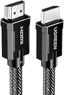 UGREEN HDMI Cable 2.1 8K 60Hz 4K 120Hz 48Gbps Ultra High Speed UHD Dolby Vision HDR eARC Dolby Atmos HDCP 2.2 Video Lead Compatible with PS5 PS4 Xbox One TV Switch DVD Monitor Soundbar (2M)