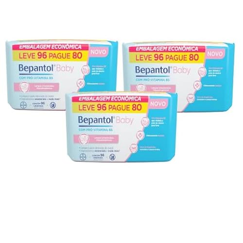 Bepantol Kit 3 Lenços Umedecidos Hipoalergênicos 96un cada