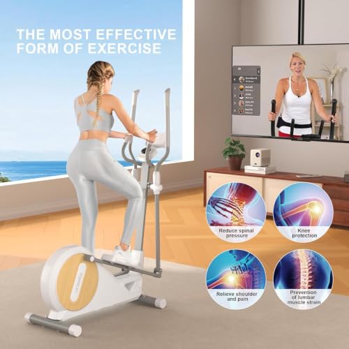 Image of Elliptical Machine for Home Gym, Elliptical Exercise Machine with Hyper-Quiet Magnetic Driving System, 16 Level Magnetic Resistance, Elliptical Trainer /330 LBS Loading Capacity