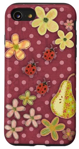 Aesthetic Y2K Flowers Polka Dot Whimsy Twee Ladybug Case for iPhone SE (2020) / 7/8