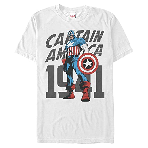 T-shirt Marvel grande taille blanc en coton coupe classic homme 4XL
