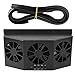 Ventilador de Escape de Coche con Energía Solar, Ventilador Portátil de 3 Ventiladores para Automóvil, Ventilador Solar de Ventana de Automóvil de bajo Ruido con Cinta Adhesiva
