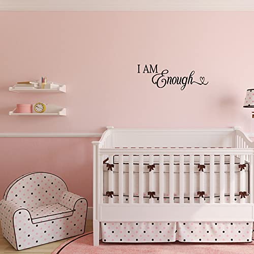 Vinilo decorativo I AM Enough con frase motivacional miniatura 3