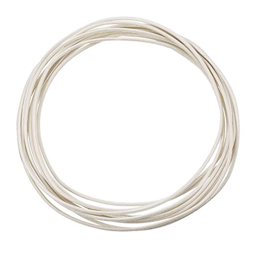 Rebower Fiberglass Sleeve Insulated Cable Protection Tube [for High-Temperature Applications] - 3M-3mm / White