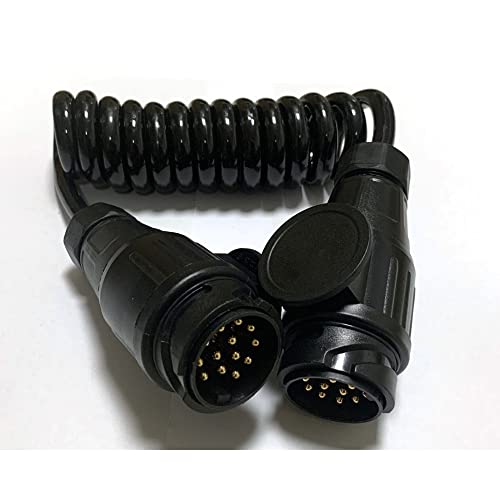 JVJ 2.0m 13-polig auf 13 Polig Adapter Stecker Verbindung Verlängerungskabel Spiralkabel für Anhänger Bootstrailer PKW… – Bild 4