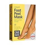 Maschera piedi esfoliante, peeling, foot peel mask, calli e duroni, scrub forte, dermatologicamente testata, 2 paia (fino alla taglia 43)