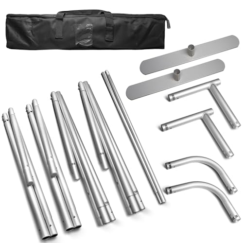 Anley 7.5x10 FT Backdrop Stand - Premium Reinforced Aluminum Alloy Frame for Stability - Heavy Duty Background Support with Carry Bag for Photo Studio, Green Screen, Event, Banner, Party Use by Anley - Used condition - Image 4