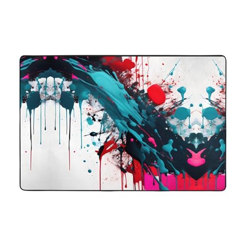 Tapis de zone d'impression abstrait coloré et doux pour salon