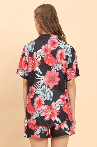 Image of Womens Printed Casual Shirts and Shorts Set 2-Piece Co Ord Set for Women Vacation Outfit