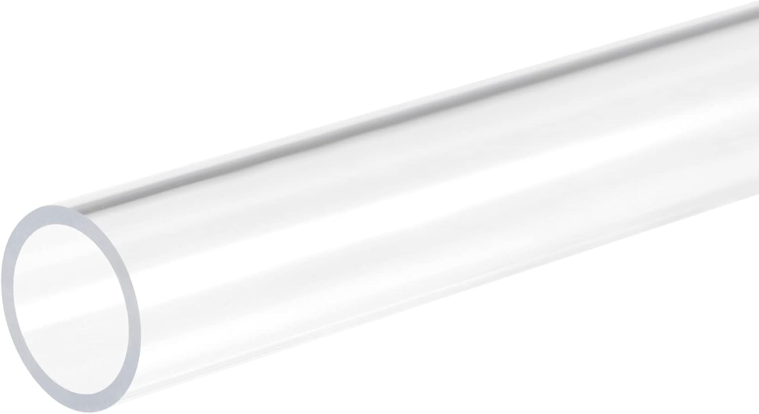 MECCANIXITY Acrylic Pipe Rigid Round Tube Clear 66mm(2 5/8 inch) ID 70mm(2 3/4 inch) OD 350mm(14") for Lamps and Lanterns,Water Cooling System 2pcs