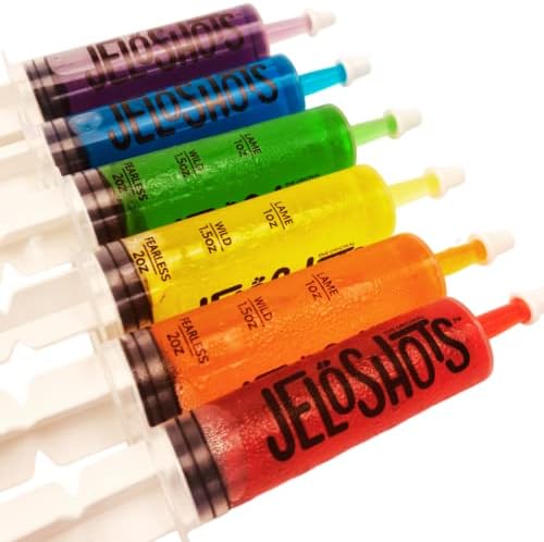 Jello Shot Syringes 32 Pack - JeloShots Premium Reusable Jello Shot Syringes with EZ-Grip Caps, for Endless St. Patrick's Day Fun, Prewashed and Ready to Use, Perfect for Halloween, Christmas, Thanksgiving, Graduation, and Bachelorette Parties